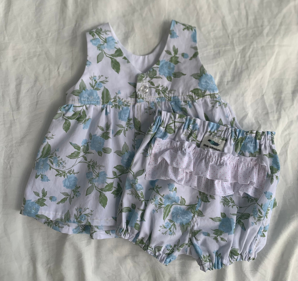 Little Bluebird Dress and Bloomer Set | 0–3 Months