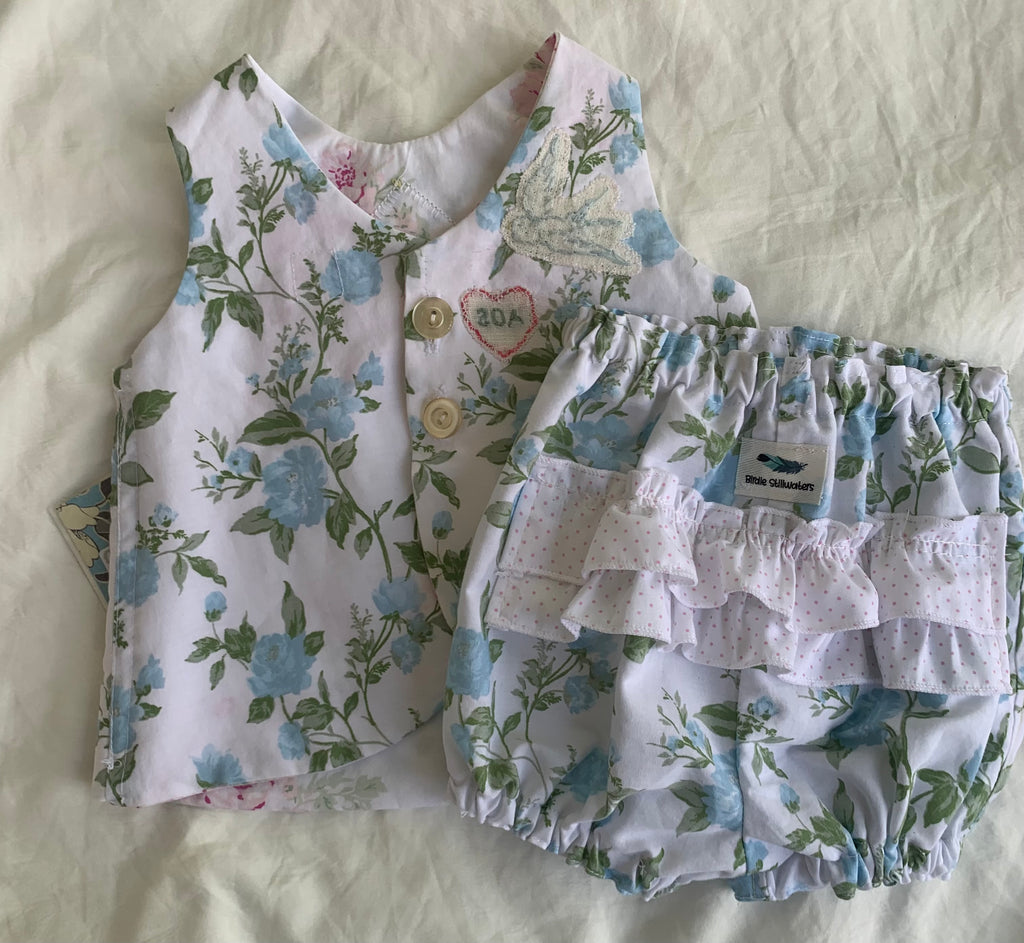 Birdie Bloom Heirloom diaper Set | 0–3 Months