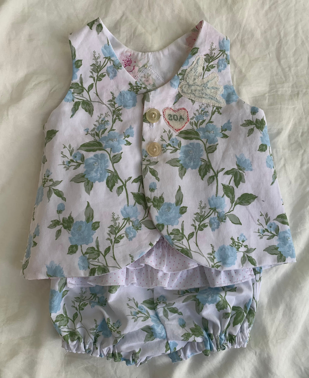 Birdie Bloom Heirloom diaper Set | 0–3 Months