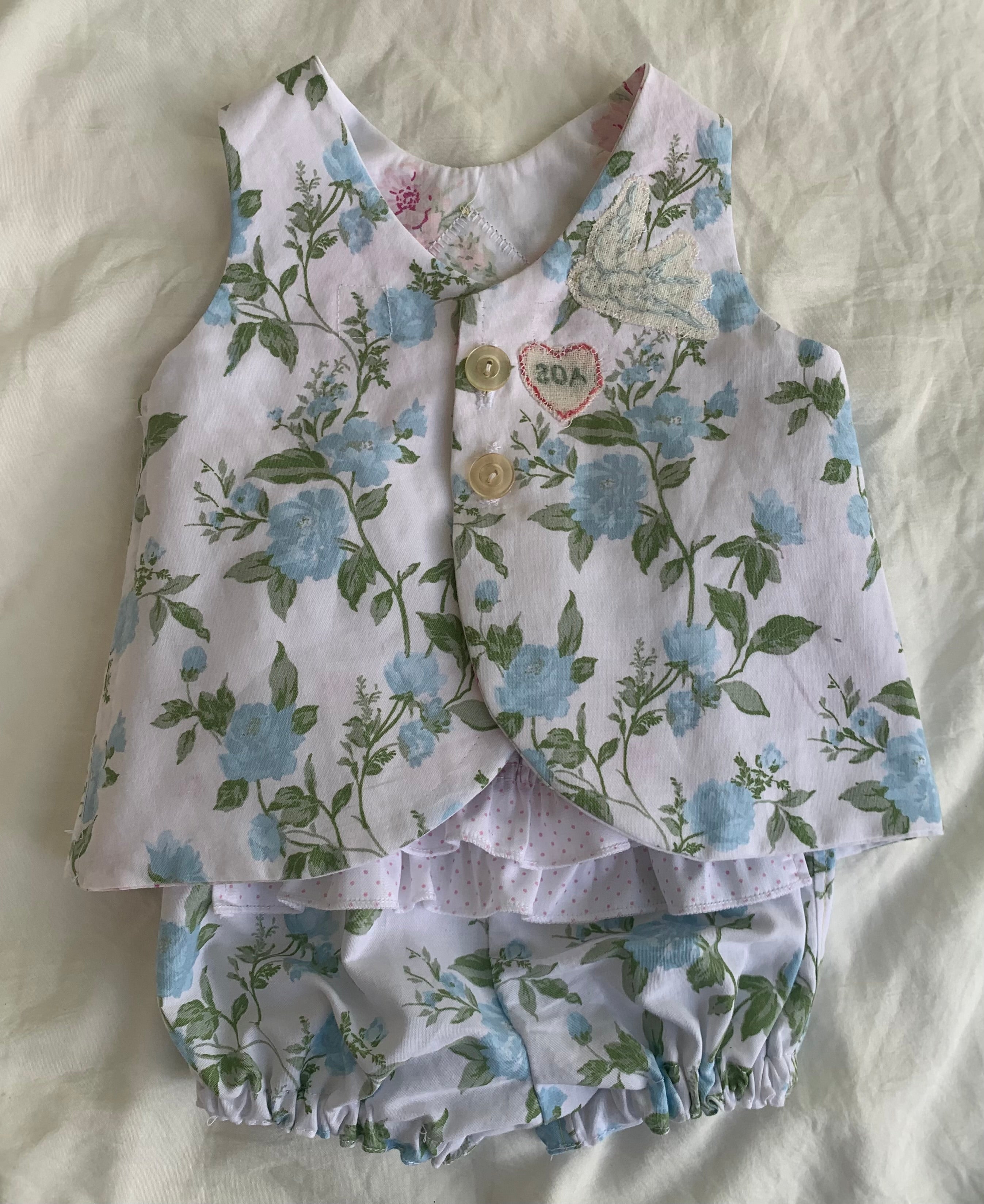 Birdie Bloom Heirloom diaper Set | 0–3 Months