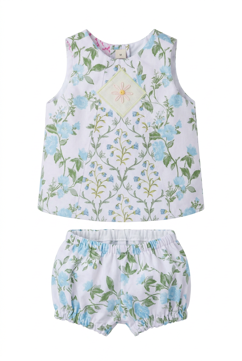 Birdie Bloom Heirloom diaper Set | 0–3 Months