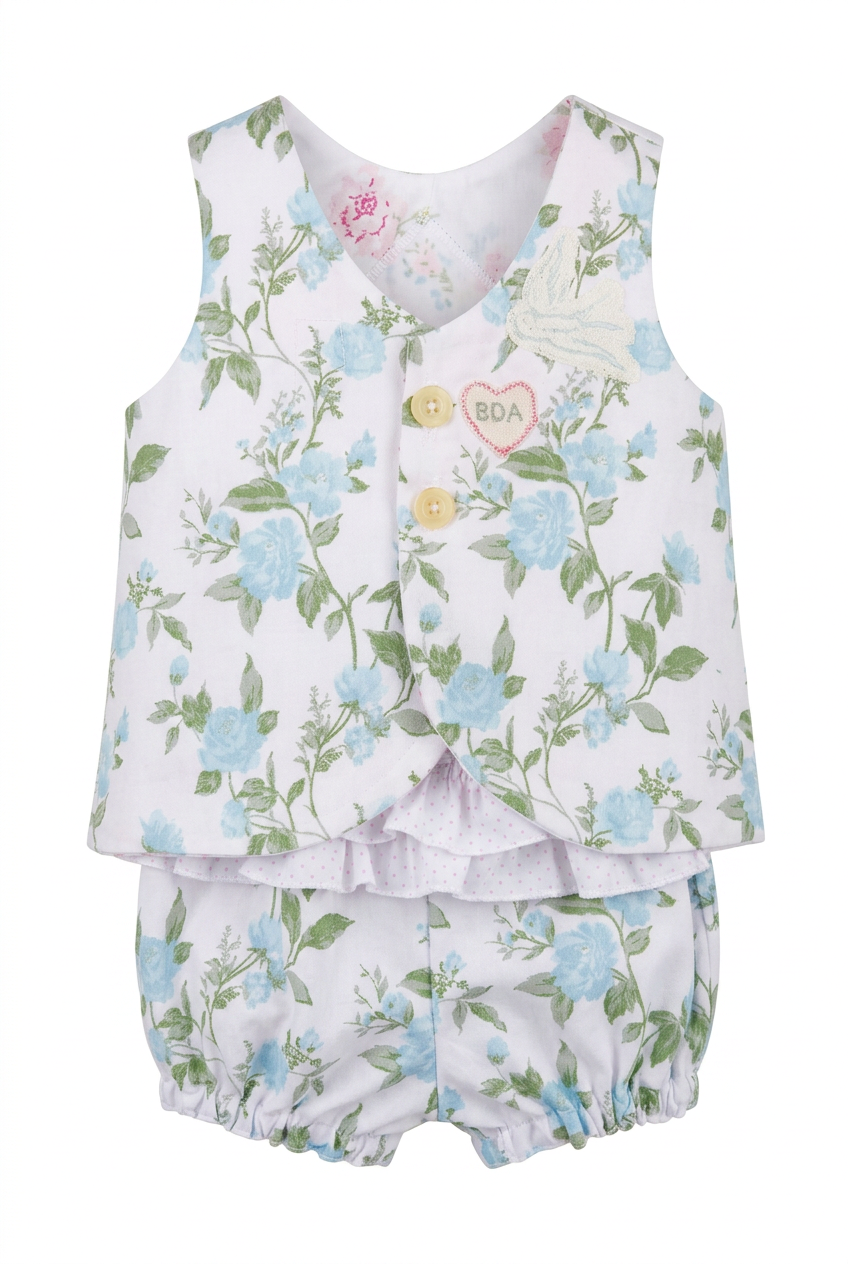 Birdie Bloom Heirloom diaper Set | 0–3 Months