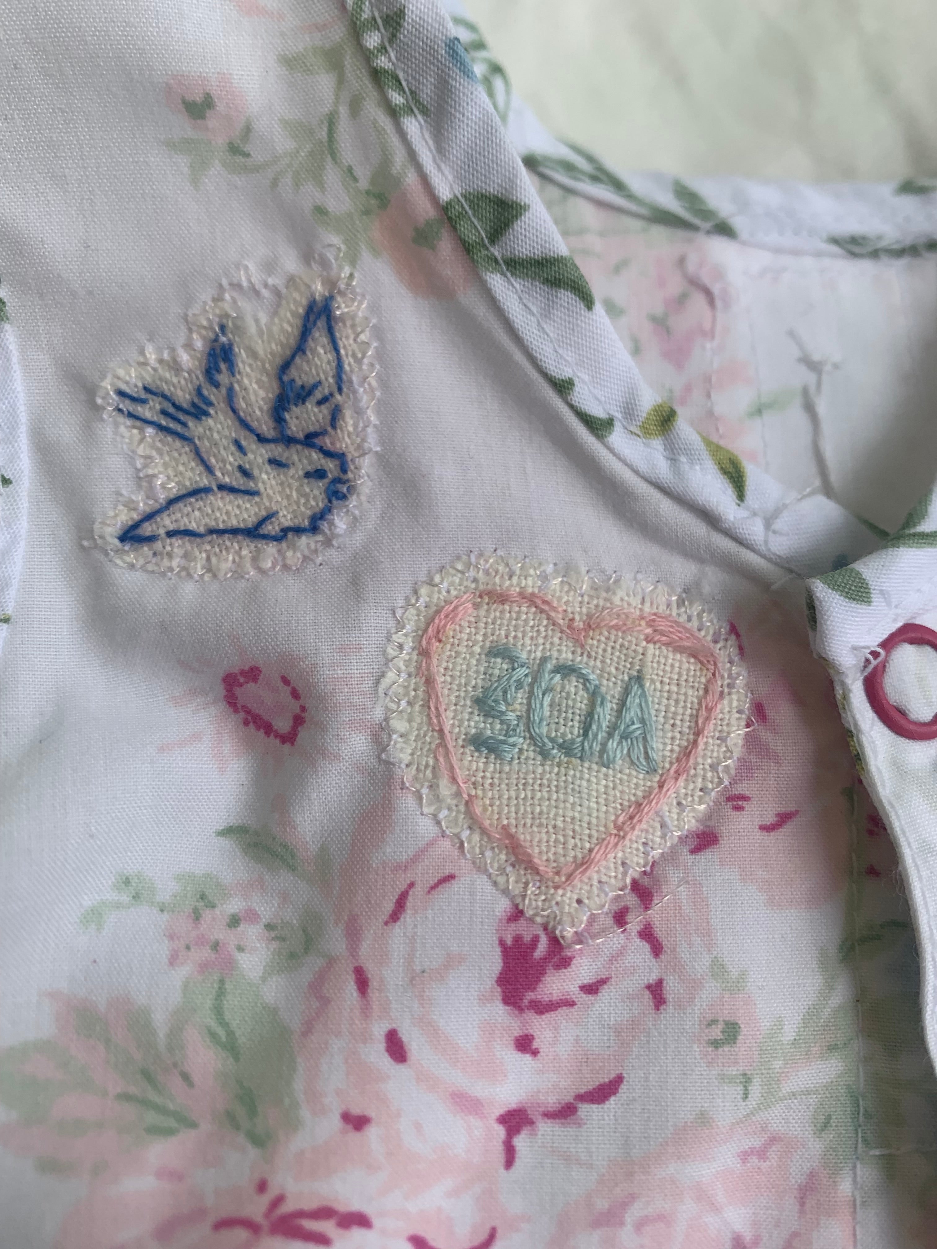 Bluebird Bloom Pinafore & Long Bloomers Set | 9–12 Months