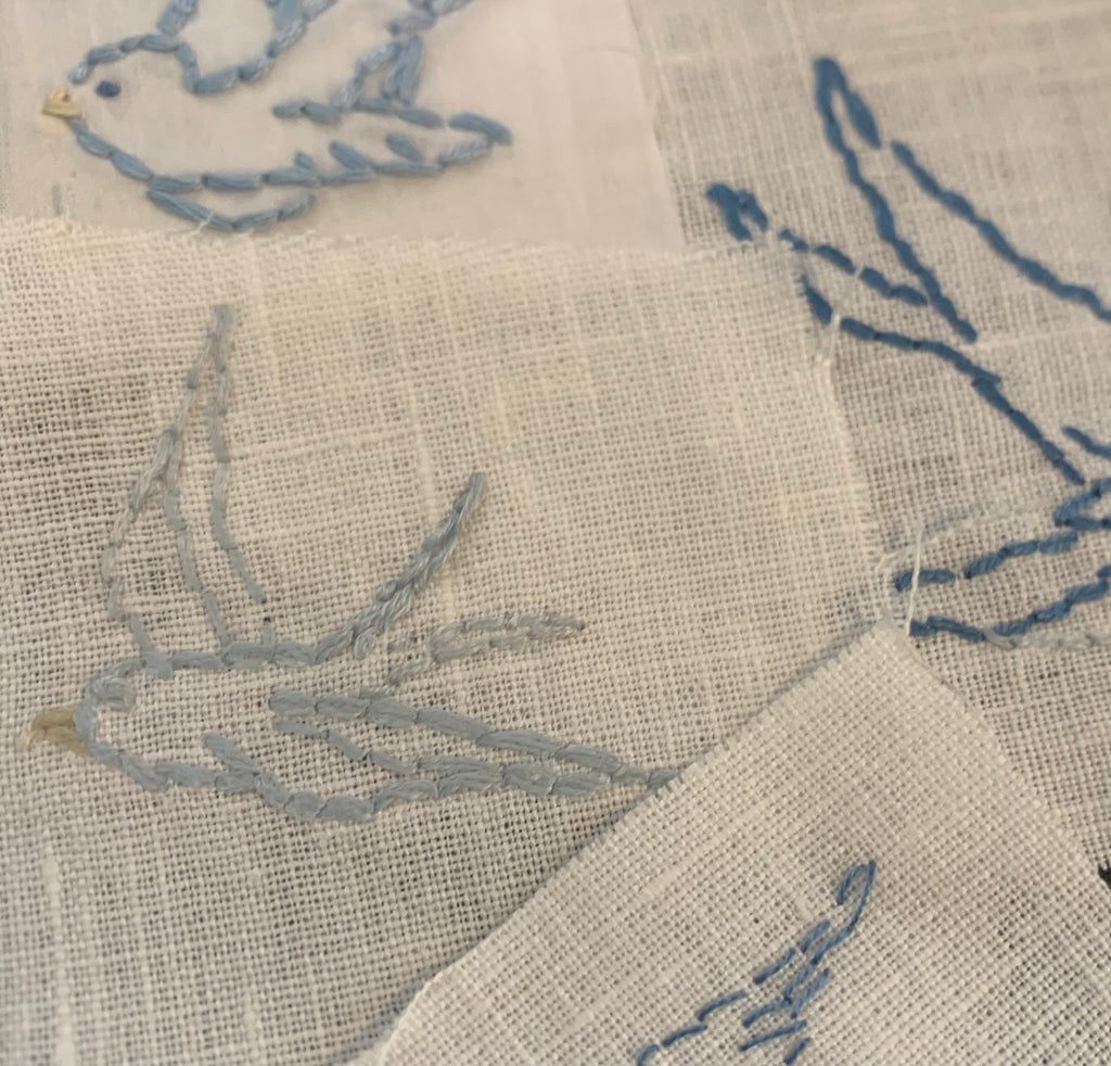 Hand-Embroidered Bluebird Appliqué | +$25